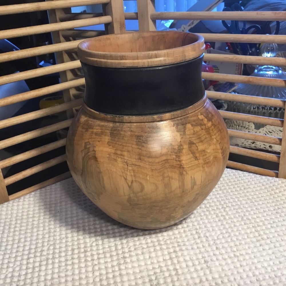 Hand-Turned Oak Bowl or Vase